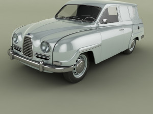 saab 95 van 3D Model