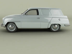 saab 95 van 3D Model