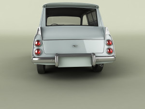 saab 95 van Model 3D