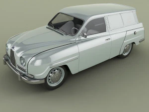 saab 95 van 3D Model