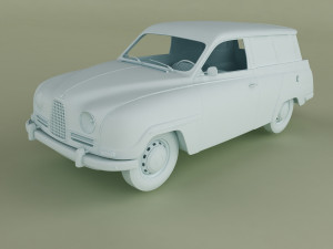 saab 95 van Model 3D