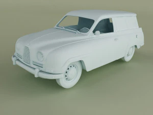 saab 95 van 3D Model