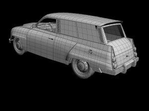 saab 95 van Model 3D