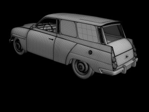saab 95 van Model 3D