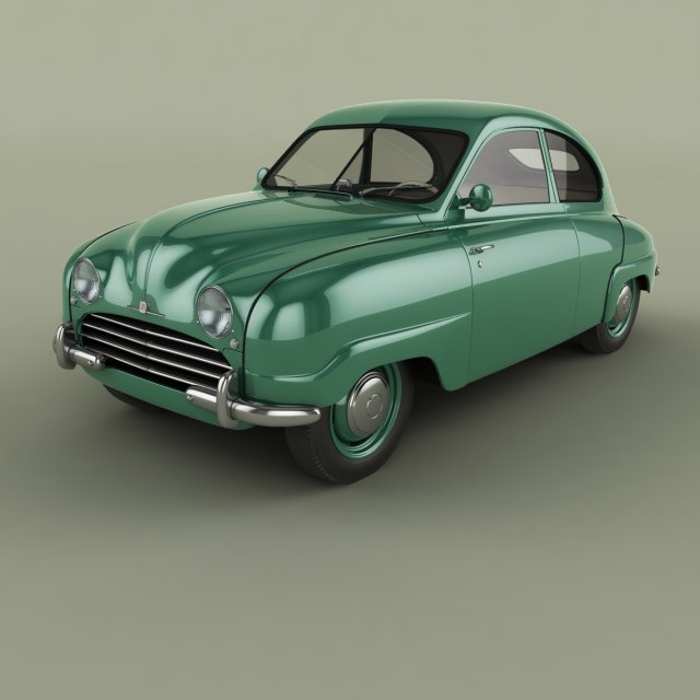 saab 92 3D Model .c4d .max .obj .3ds .fbx .stl .blend 