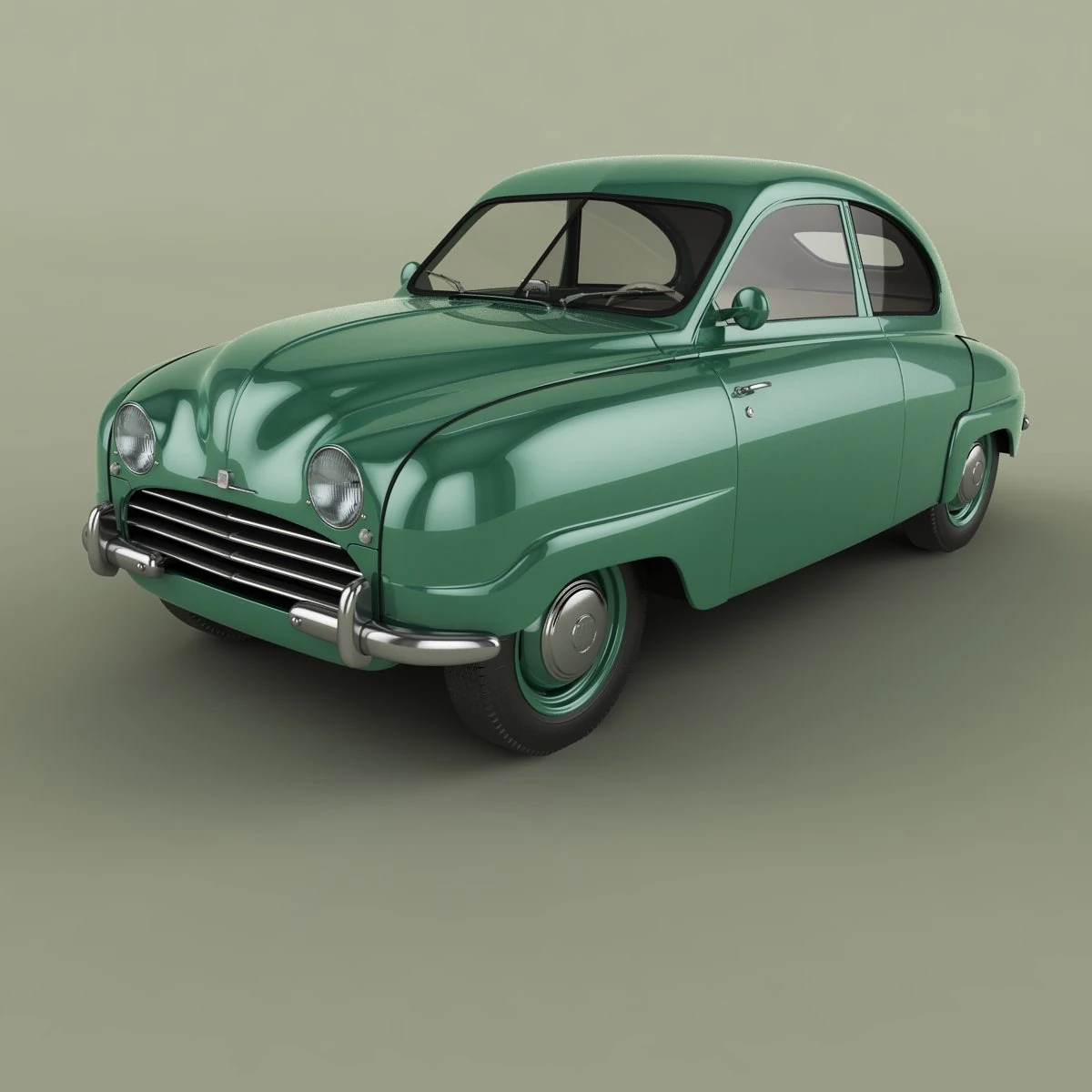 saab 92 3D Model .c4d .max .obj .3ds .fbx .stl .blend