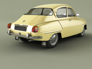 saab 96 1965 Modelo 3D