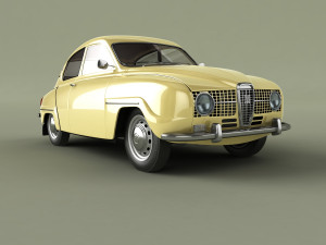 saab 96 1965 Modelo 3D