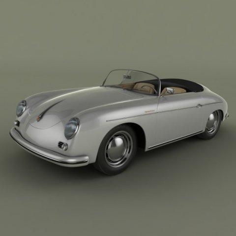 porsche 356a speedster 1957 3D मॉडल .c4d .max .obj .3ds .fbx .stl .blend