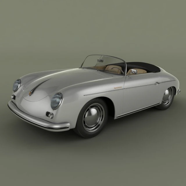 porsche 356a speedster 1957 3D Model .c4d .max .obj .3ds .fbx .stl .blend 
