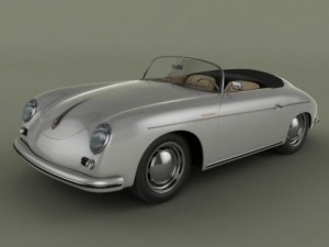 porsche 356a speedster 1957 3D Model