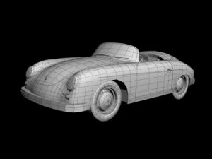porsche 356a speedster 1957 3D Model