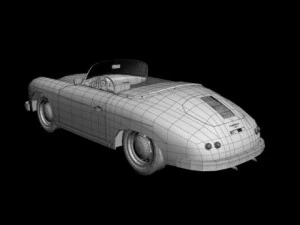 porsche 356a speedster 1957 3D Model