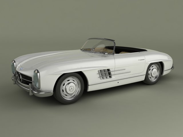 mercedesbenz 300sl convertible 3D 模型 .c4d .max .obj .3ds .fbx .stl .blend 