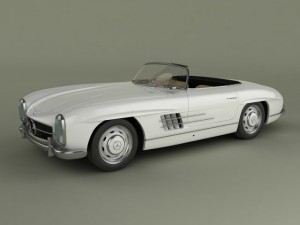 mercedesbenz 300sl convertible 3D मॉडल