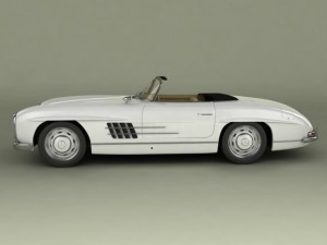 mercedesbenz 300sl convertible 3D 模型