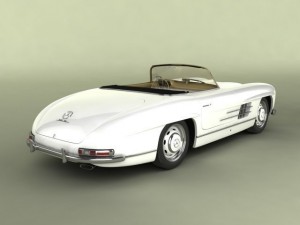 mercedesbenz 300sl convertible 3D 模型