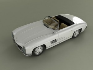 mercedesbenz 300sl convertible 3D 模型