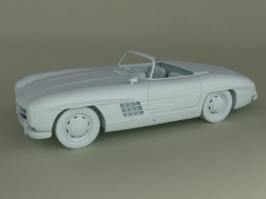 mercedesbenz 300sl convertible 3D 模型
