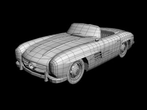 mercedesbenz 300sl convertible 3D 模型