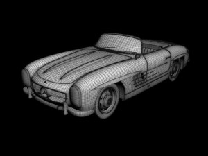 mercedesbenz 300sl convertible 3D 模型