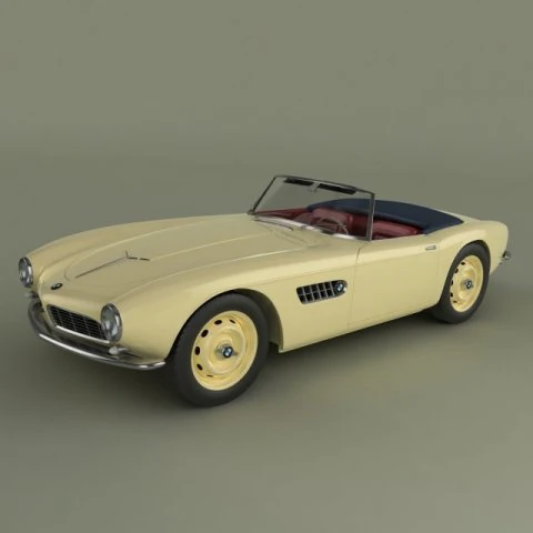 bmw 507 roadster 3D Model .c4d .max .obj .3ds .fbx .stl .blend