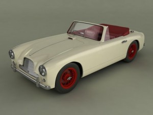 aston martin db24 mk1 drophead cabrio 3D Model