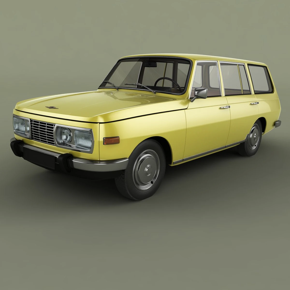 Wartburg 353 Tourist 3D Model .c4d .max .obj .3ds .fbx .stl .blend 