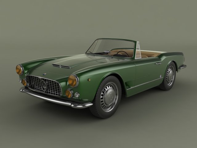 maserati 3500gt spider vignale 3D Model .c4d .max .obj .3ds .fbx .stl .blend 