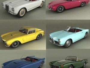 italian classic cars collection pt1 3D Model