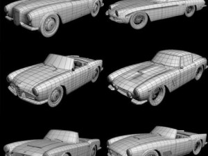 italian classic cars collection pt1 Model 3D