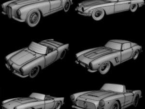 italian classic cars collection pt1 3D Model