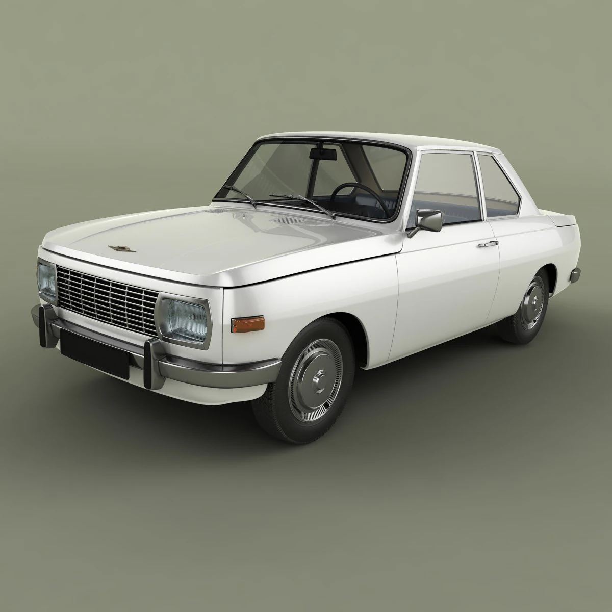 Wartburg 353 Coupe 3D Model .c4d .max .obj .3ds .fbx .stl .blend 