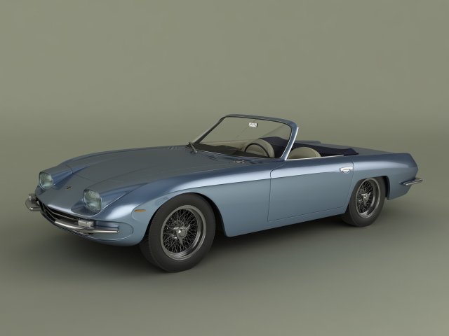 lamborghini 400 gt convertible 3D Модель .c4d .max .obj .3ds .fbx .stl .blend 