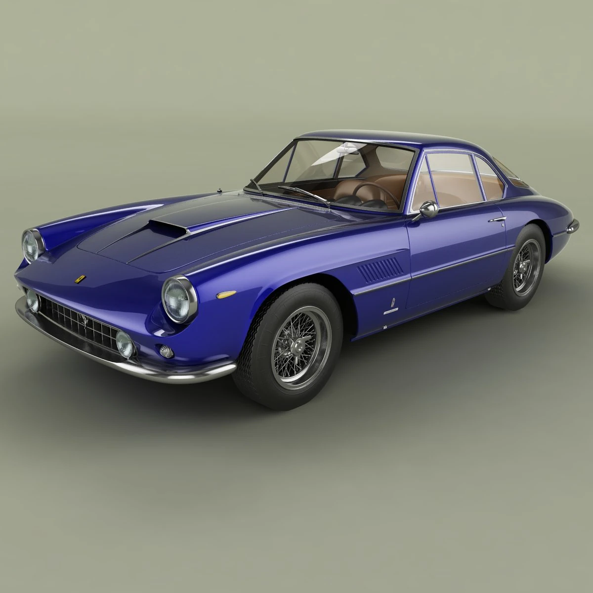 Ferrari 400 Superamerica 3D Model .c4d .max .obj .3ds .fbx .stl .blend 