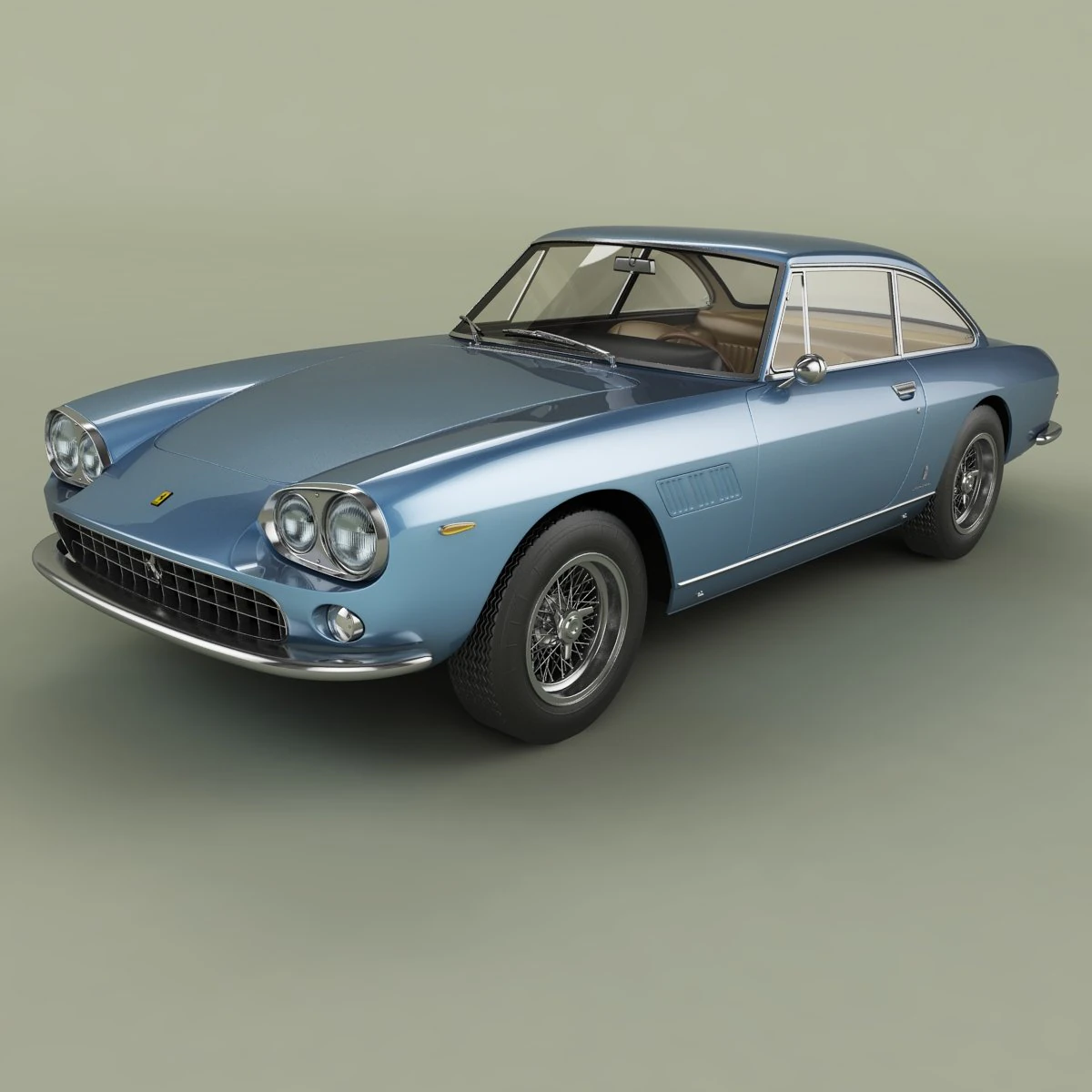 Ferrari 330GT 2plus2 mk1 3D Model .c4d .max .obj .3ds .fbx .stl .blend