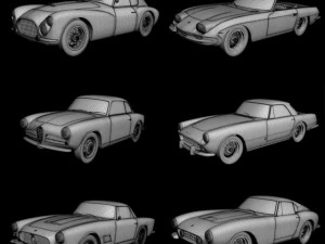 italian classic cars collection pt2 3D Model