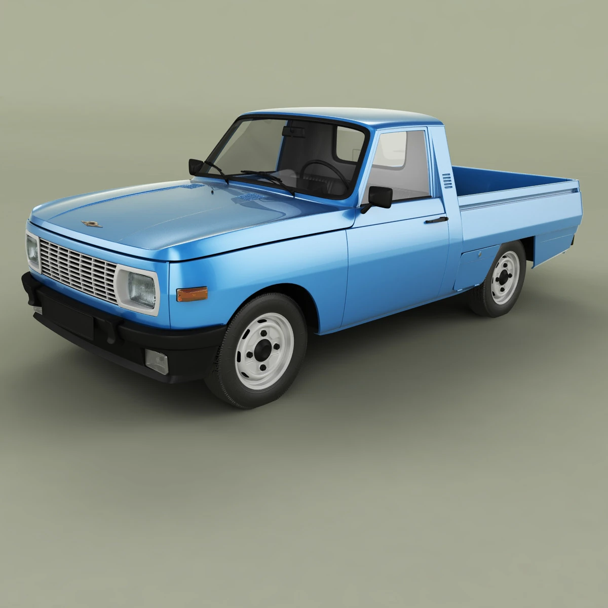 Wartburg 353 W Trans 3D Model .c4d .max .obj .3ds .fbx .stl .blend 