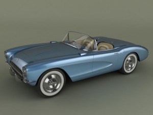 chevrolet corvette 1956 Modèle 3D