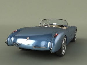 chevrolet corvette 1956 3Dモデル