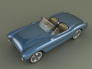 chevrolet corvette 1956 3Dモデル