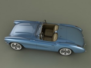 chevrolet corvette 1956 3Dモデル