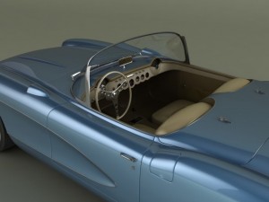 chevrolet corvette 1956 3Dモデル