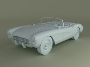 chevrolet corvette 1956 3Dモデル