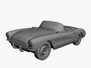 chevrolet corvette 1956 3Dモデル