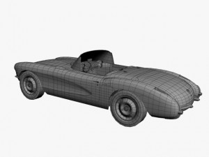 chevrolet corvette 1956 3Dモデル