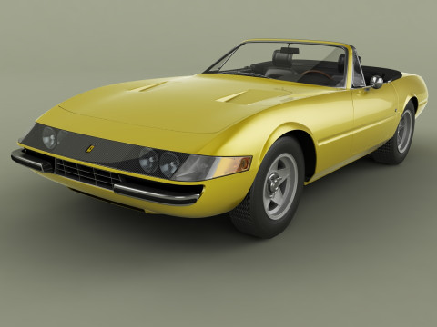 Ferrari 365 GTS-4 Daytona Plexiglass 3D 모델
