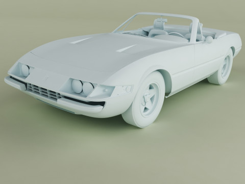 Ferrari 365 GTS-4 Daytona Plexiglass Model 3D