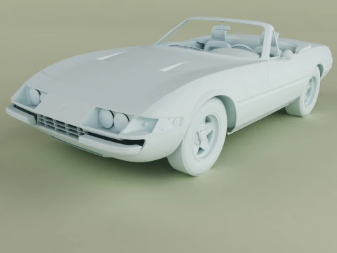 Ferrari 365 GTS-4 Daytona Plexiglass 3D Model