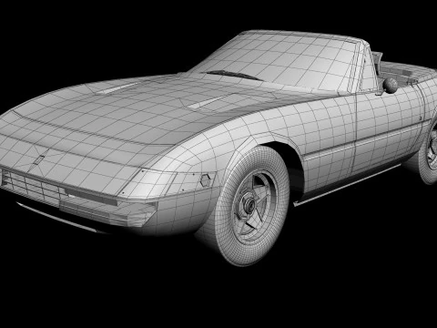 Ferrari 365 GTS-4 Daytona Plexiglass 3D Model
